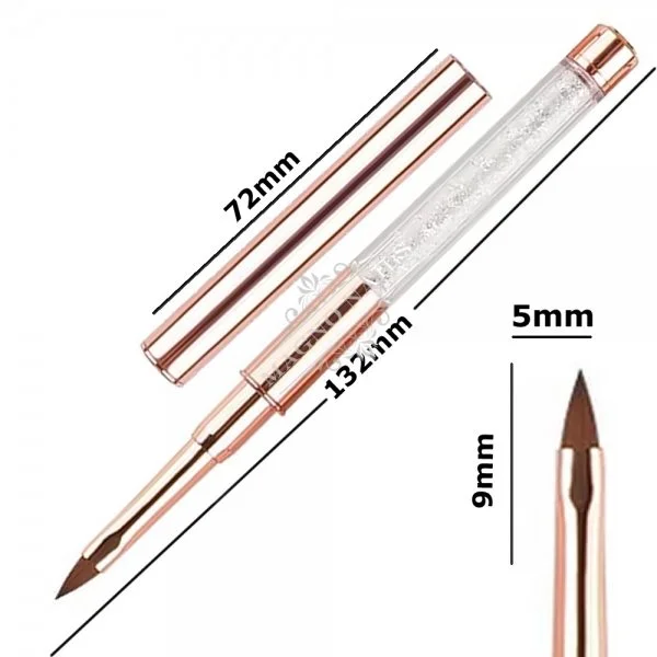 Designer Nail Art Pinsel - Rosegold Nageldesign Nägel Nail