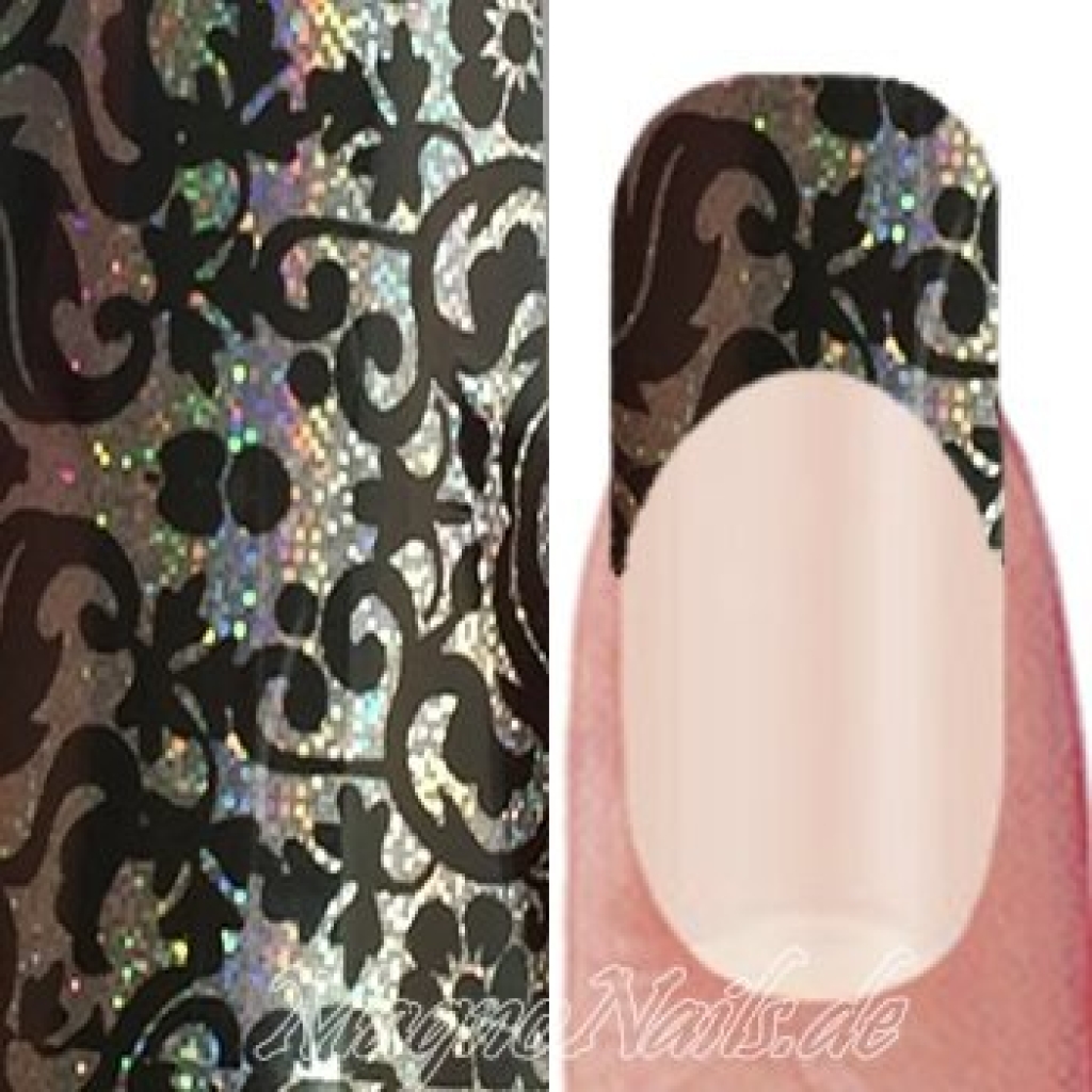 Nail Art Transfer Folie 1m - Nail Foil -  Barock Nagelfolie Nageldesign Folie Tranferfolie Nailart