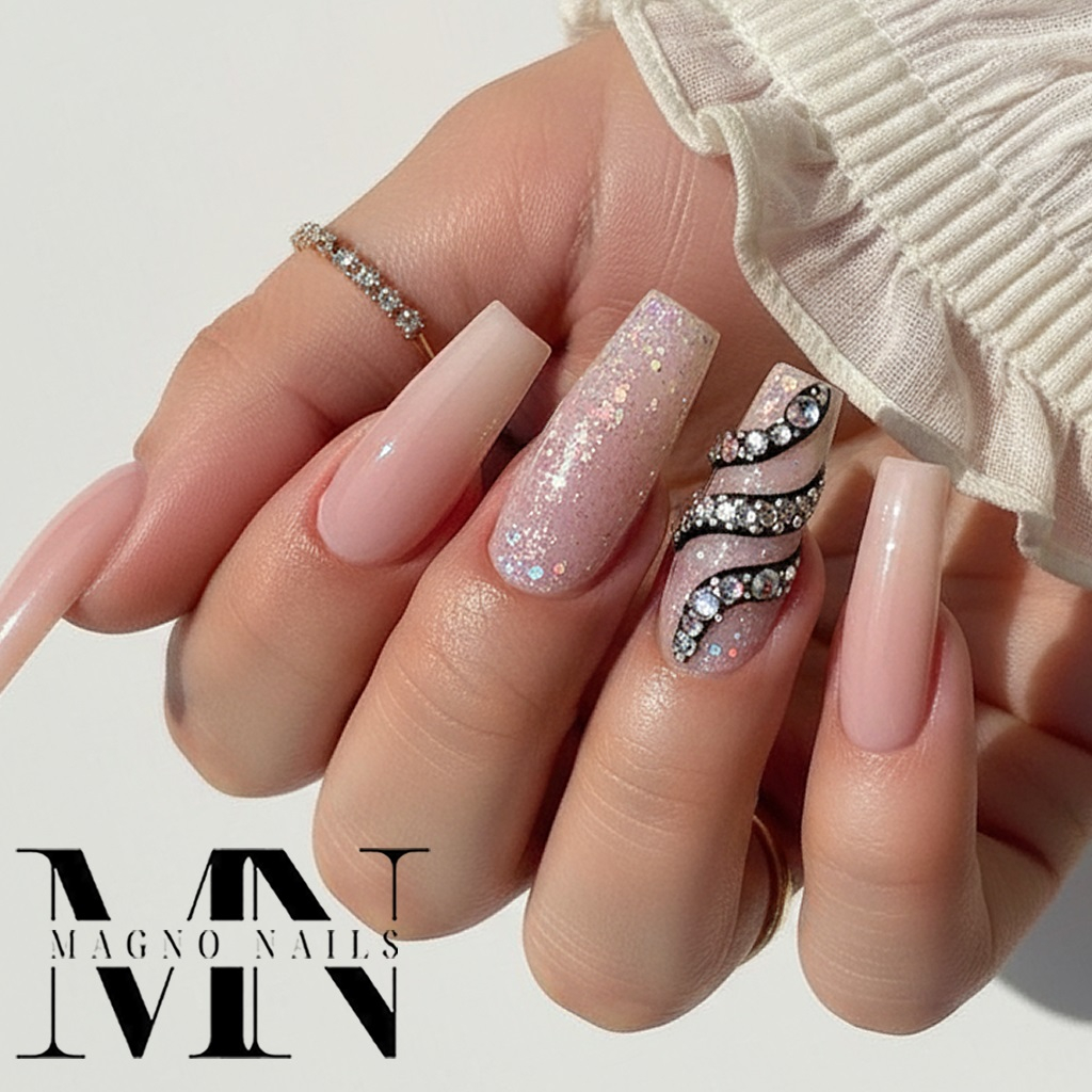 Cover Glitter Pailetten Make Up Gel - Luxus Glitter Nägel mit Schlange