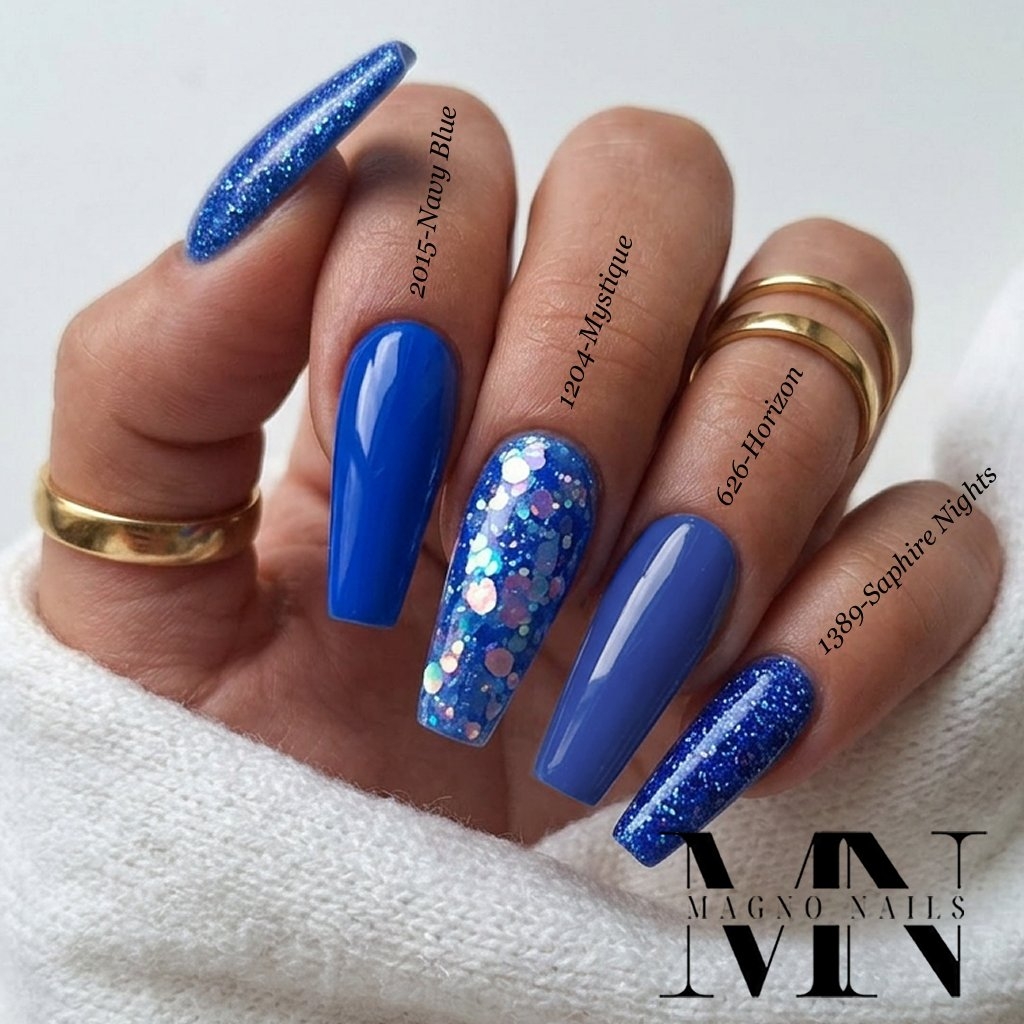 Nageldesign Ideen - Blau Nägel Köningsblau