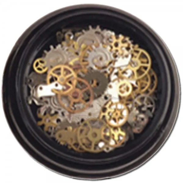 3D - Einlegemotive - Retro Design Nail Art Nailart Uhr Drehscheibe