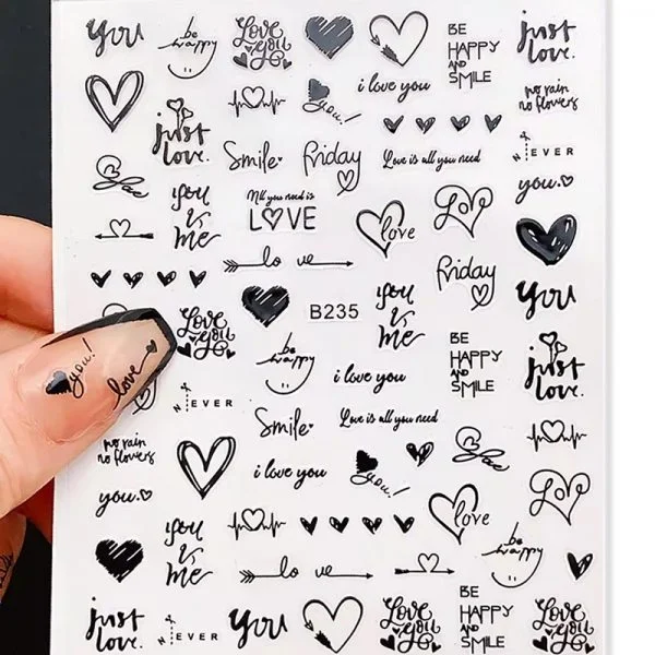 3D Metallic Sticker - schwarz - gold - C5001