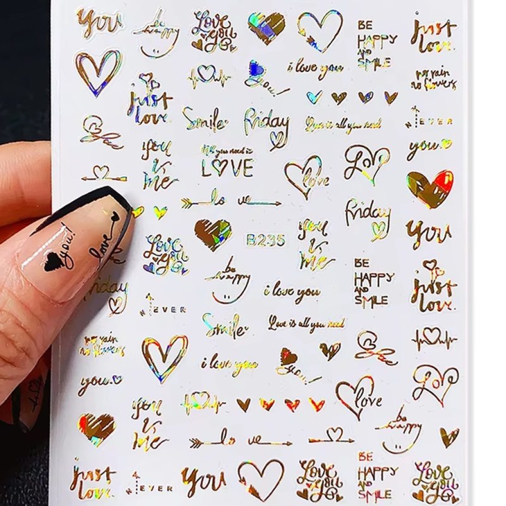 3D Metallic Sticker - schwarz - gold - C5001