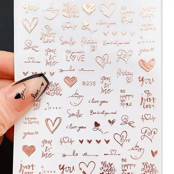 3D Metallic Sticker - schwarz - gold - C5001