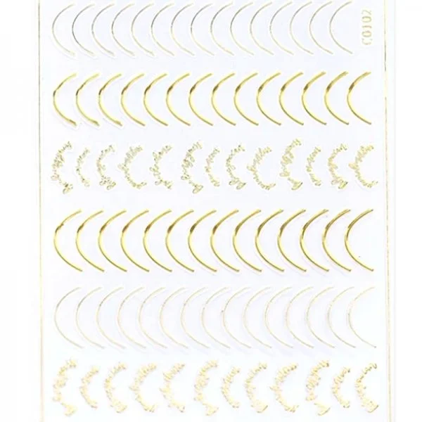 3D Nail French Line Sticker - C0102 - gold