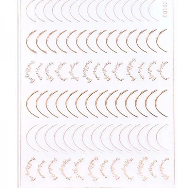 3D Nail French Line Sticker - C0102 - rosegold