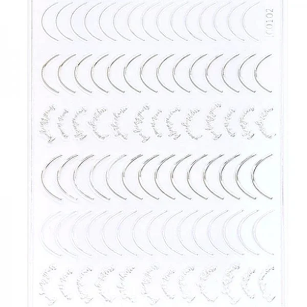 3D Nail French Line Sticker - C0102 - silber