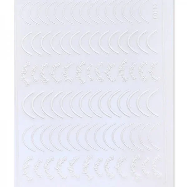 3D Nail French Line Sticker - C0102 - weiß