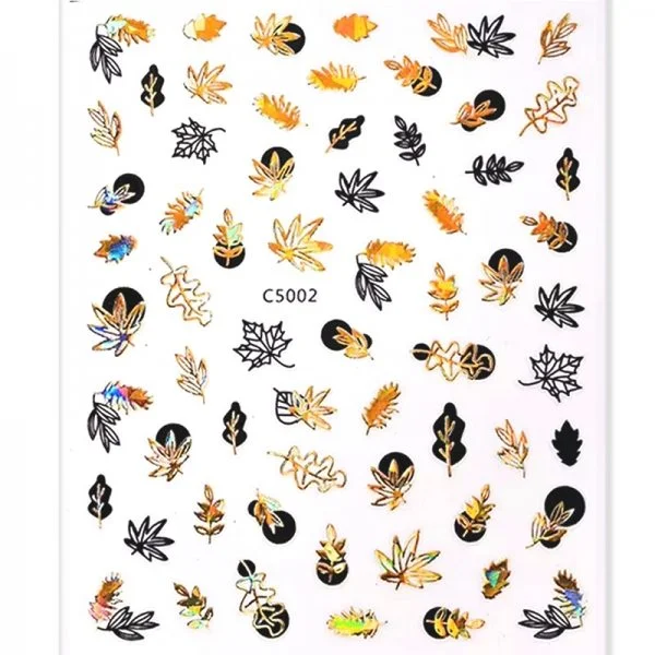 3D Metallic Sticker - schwarz - gold - C5001