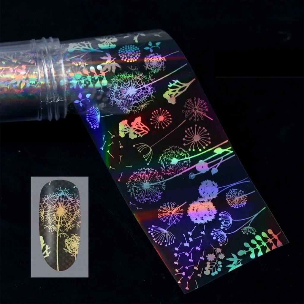 Nail Art Transfer Folie 1m - Nail Foil -  Holographic Nailart Nails Nägel Schmuck TransferFolie Nagelfolie Nageldesign