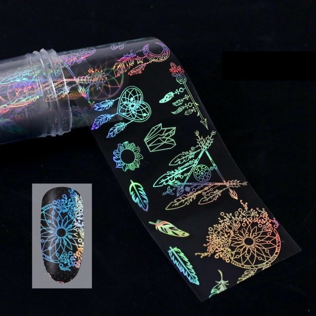 Nail Art Transfer Folie 1m - Nail Foil -  Holographic Nailart Nails Nägel Schmuck TransferFolie Nagelfolie Nageldesign