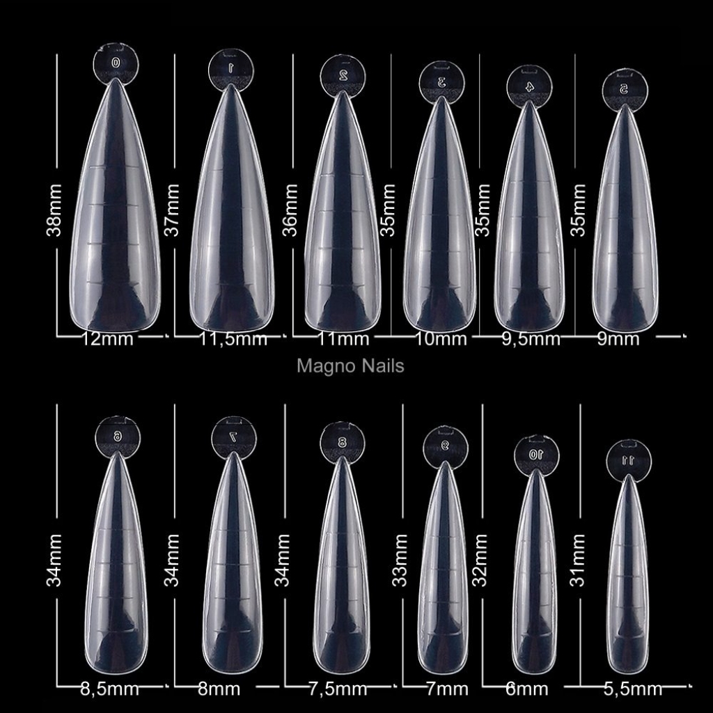 120 x Dual System - Stiletto Tips in einer Box