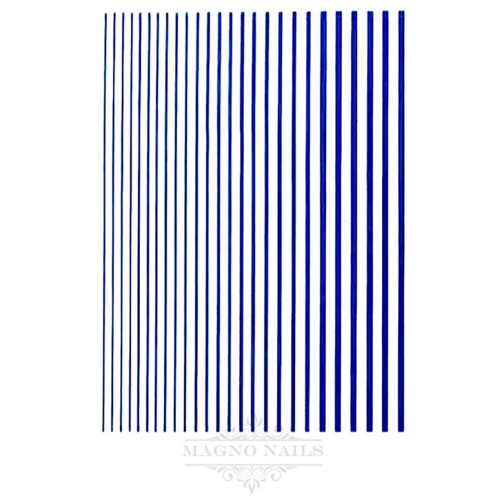3D Flex Stripes - Flexible Sticker Zierstreifen - blau metallic Selbstklebende Nagelaufkleber Nagelsticker Nail Art