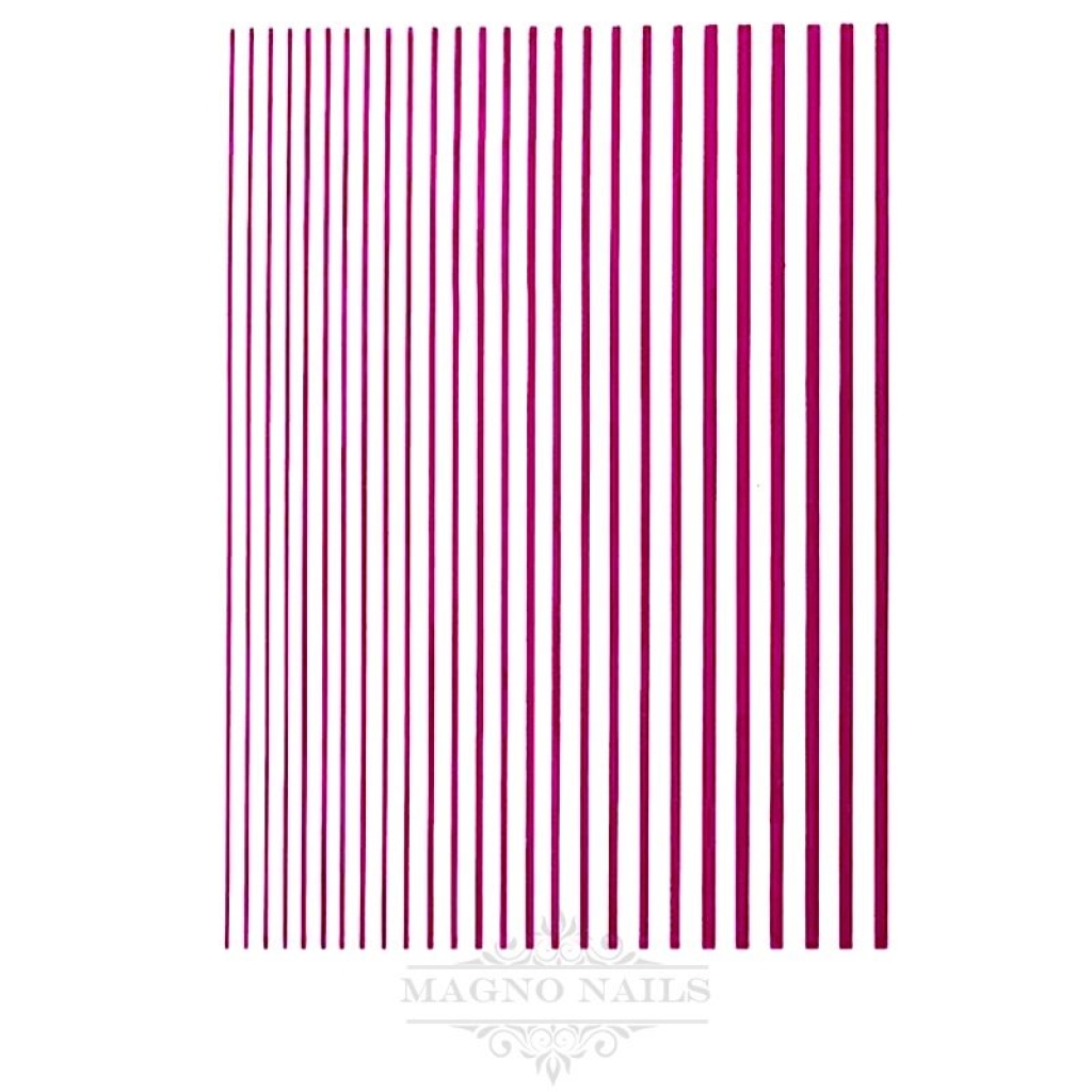 3D Flex Stripes - Flexible Sticker Zierstreifen - pink metallic Selbstklebende Nagelaufkleber Nagelsticker Nail Art