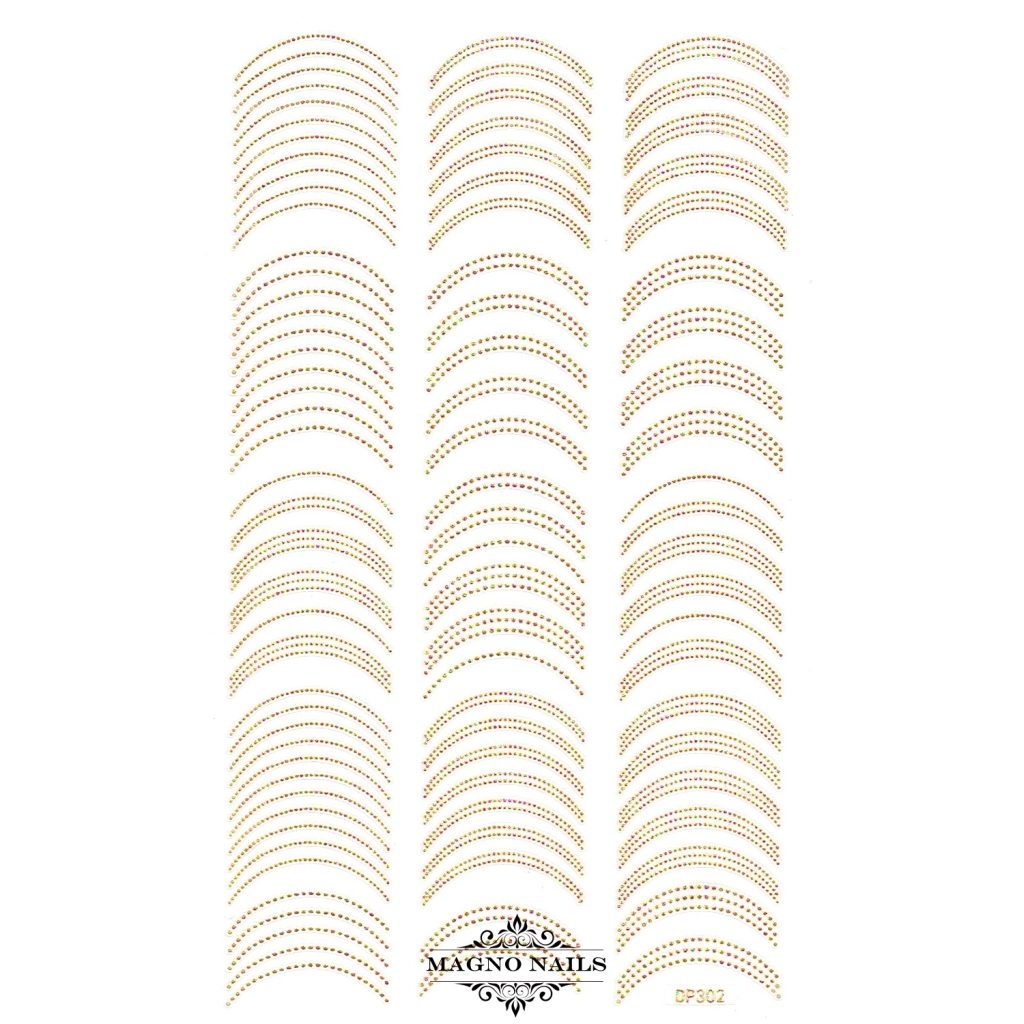 3D Metallic Nail Sticker  - gold  French Kontur Seblstklebende Aufkleber Nagelsticker Nagelaufkleber