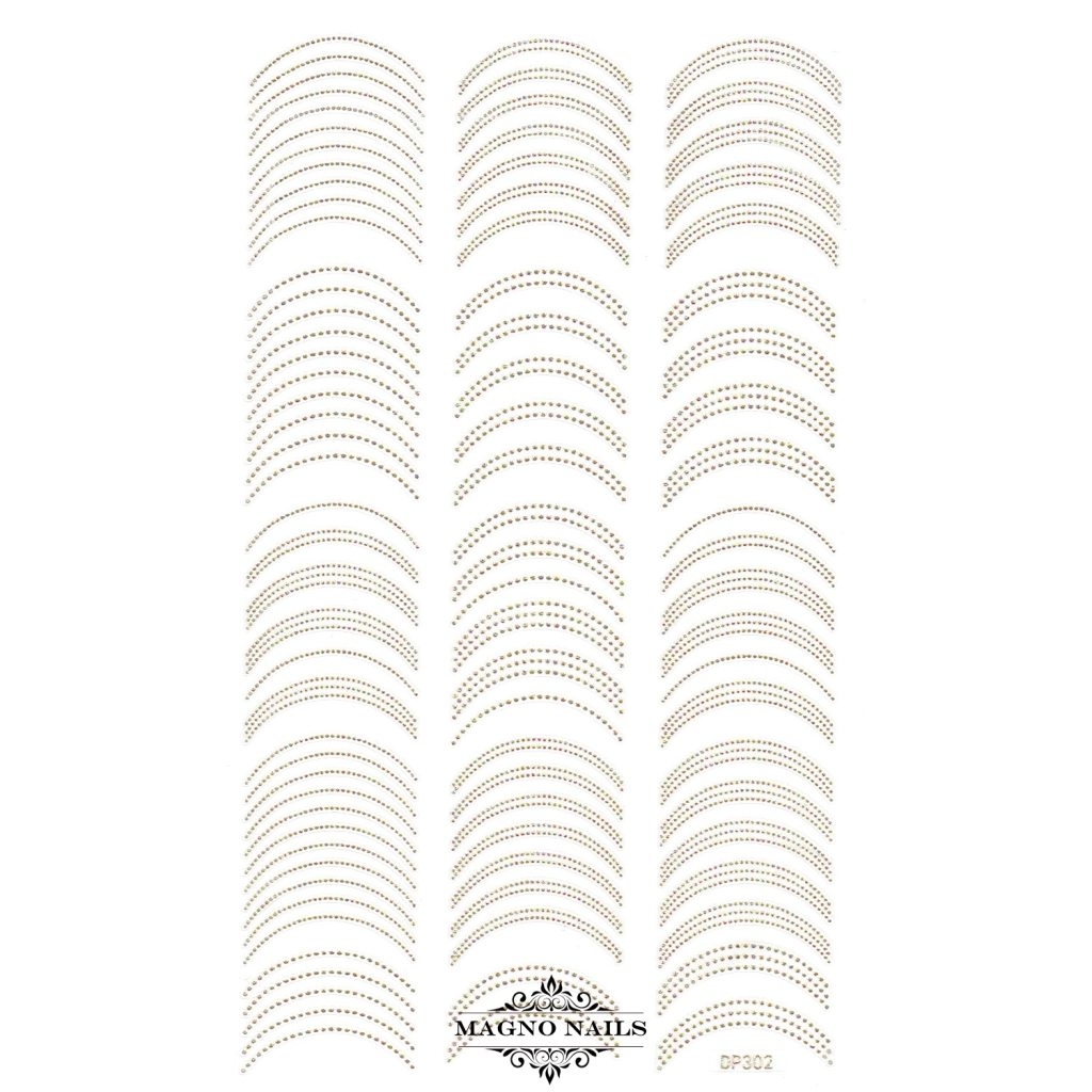 3D Metallic Nail Sticker  - silber Seblstklebende Aufkleber Nagelsticker Nagelaufkleber French