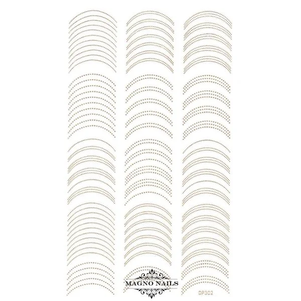 3D Metallic Nail Sticker - silber Seblstklebende Aufkleber Nagelsticker Nagelaufkleber French