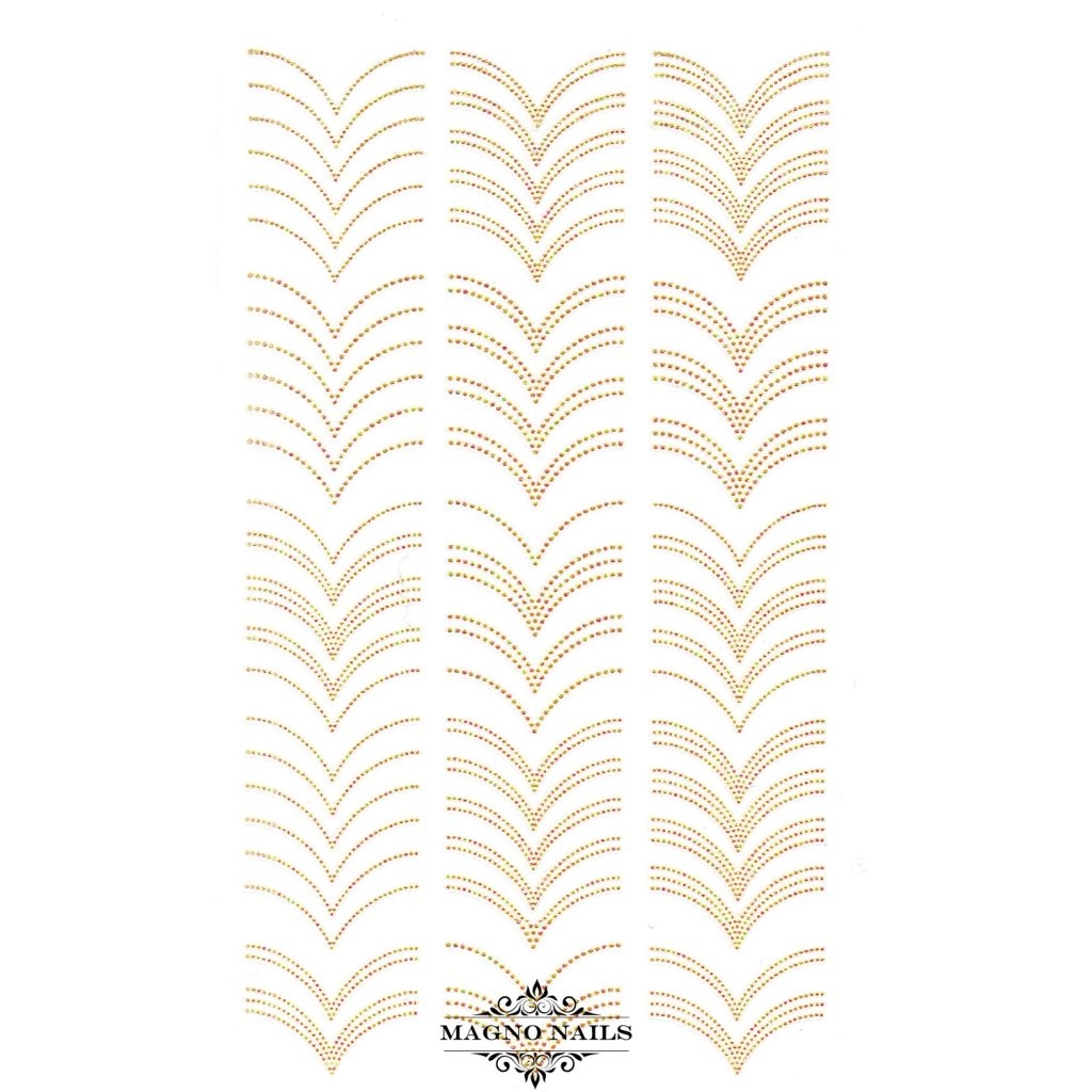 3D Metallic Nail Sticker  - gold French Kontur Seblstklebende Aufkleber Nagelsticker Nagelaufkleber