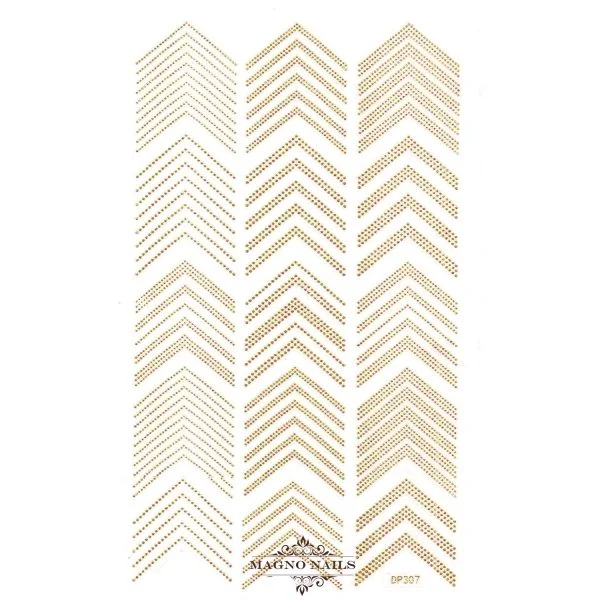 3D Metallic Nail Sticker - gold French Kontur Seblstklebende Aufkleber Nagelsticker Nagelaufkleber