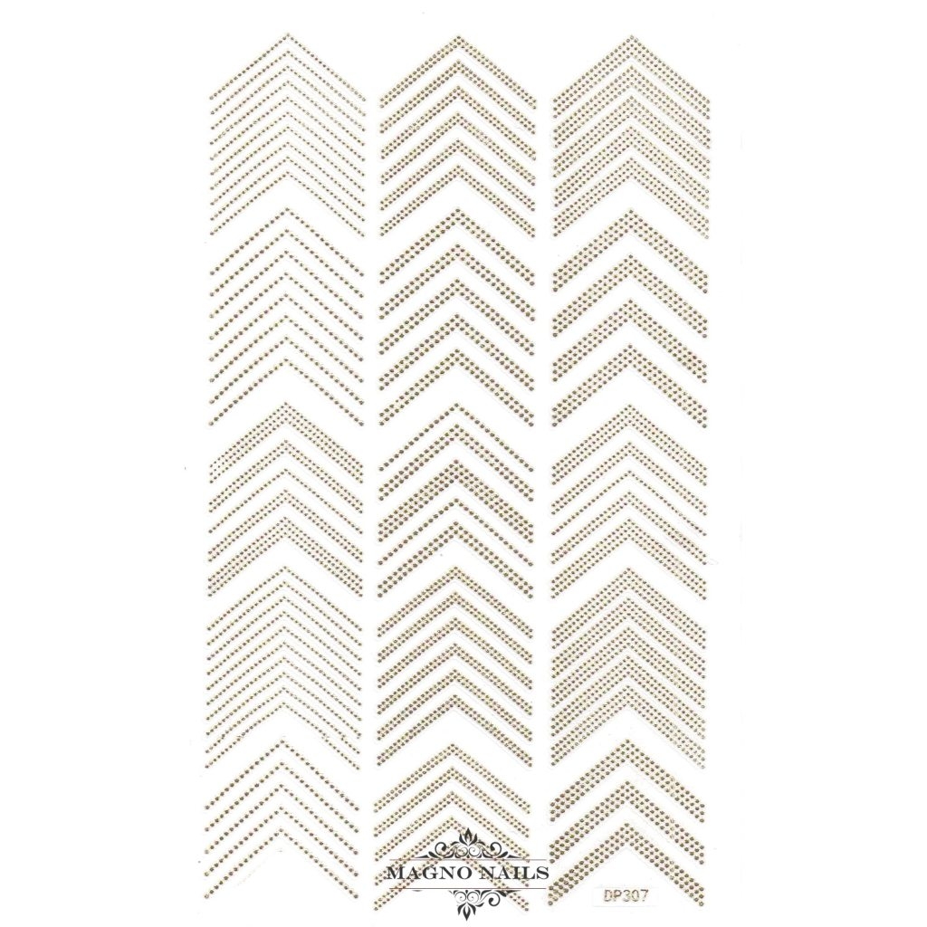 3D Metallic Nail Sticker  - silber Seblstklebende Aufkleber Nagelsticker Nagelaufkleber french