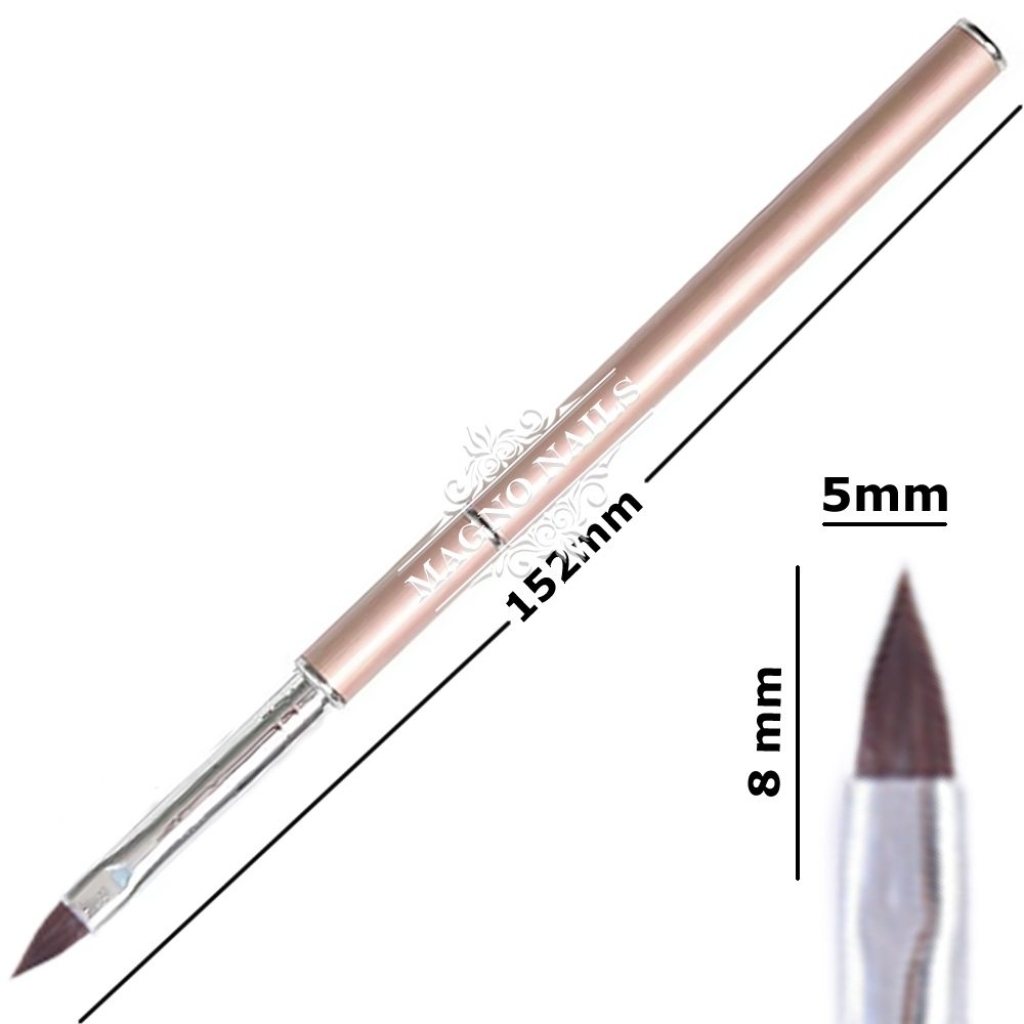 Designer Modellage Pinsel  - Beige Katzenzunge  Nageldesign Nägel Nail