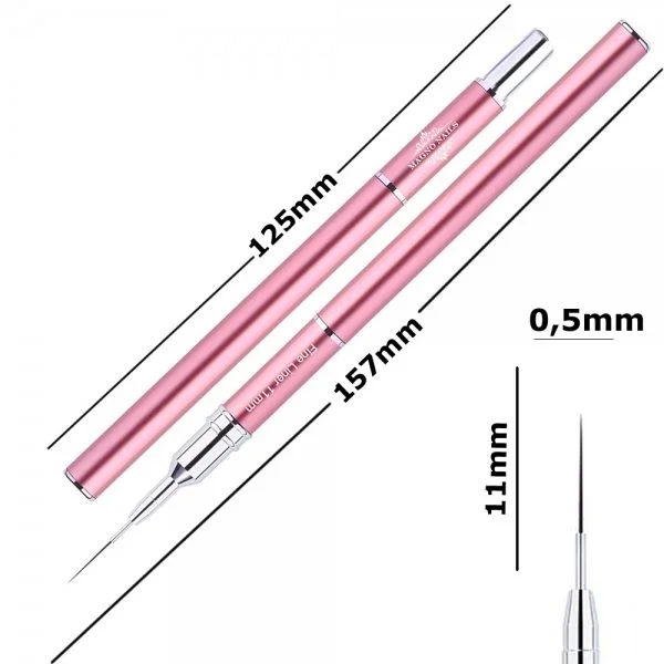 Designer Nail Art Pinsel Pink - Fine Liner 11mm Nageldesign Nägel Nail