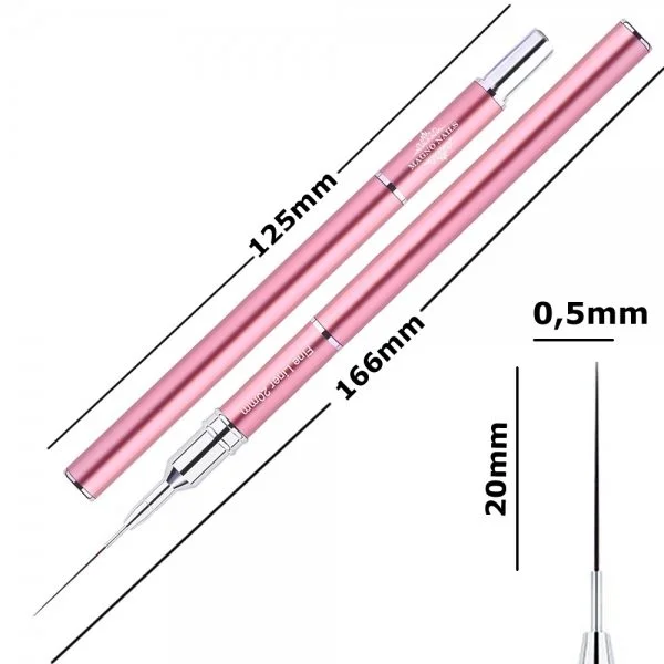 Designer Nail Art Pinsel Pink - Fine Liner 20mm Nageldesign Nägel Nail