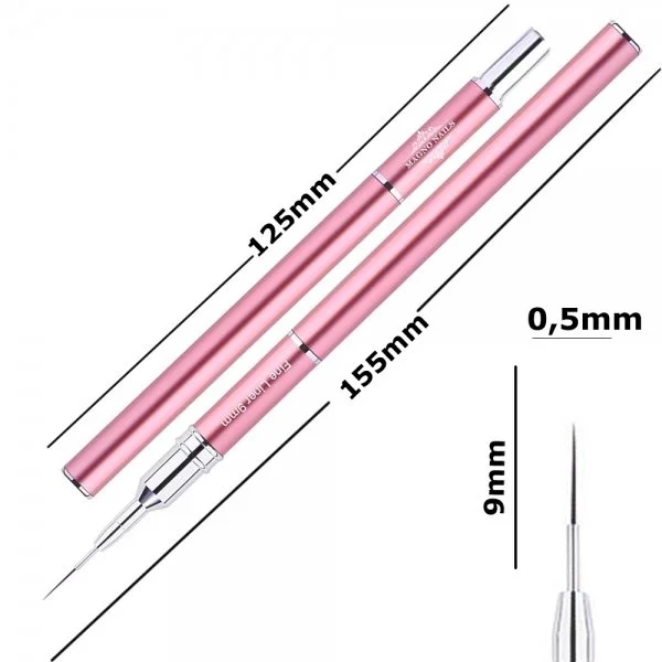 Designer Nail Art Pinsel Pink - Fine Liner 9mm Nageldesign Nägel Nail