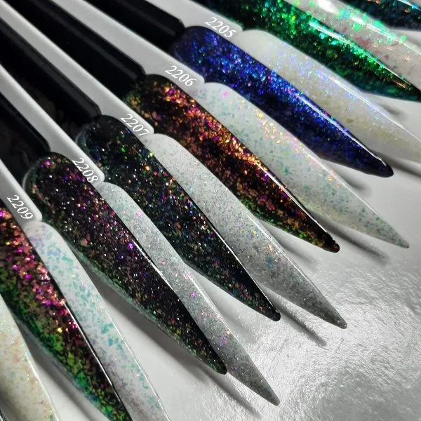 UV Nagellack mit Regenbogen Bunten Glitter