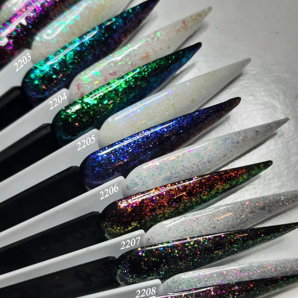 Peacock UV Gel mit Aurora Flakes