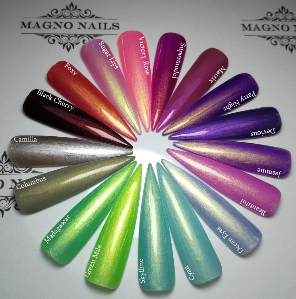 Nageltips Sommer Metallic Color Gele Farbgele Pearl Perl