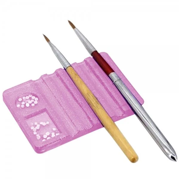 Pinsel Ablage aus Kunststoff pink Nageldesign Nägel Werkzeuge Nails Nagelstudio