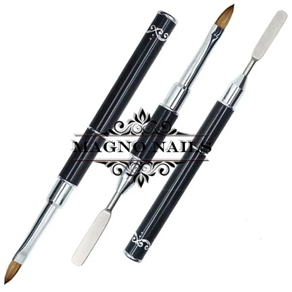 2 in 1 Designer Modellage Gel Pinsel mit Spatel Nageldesign Nägel Nail