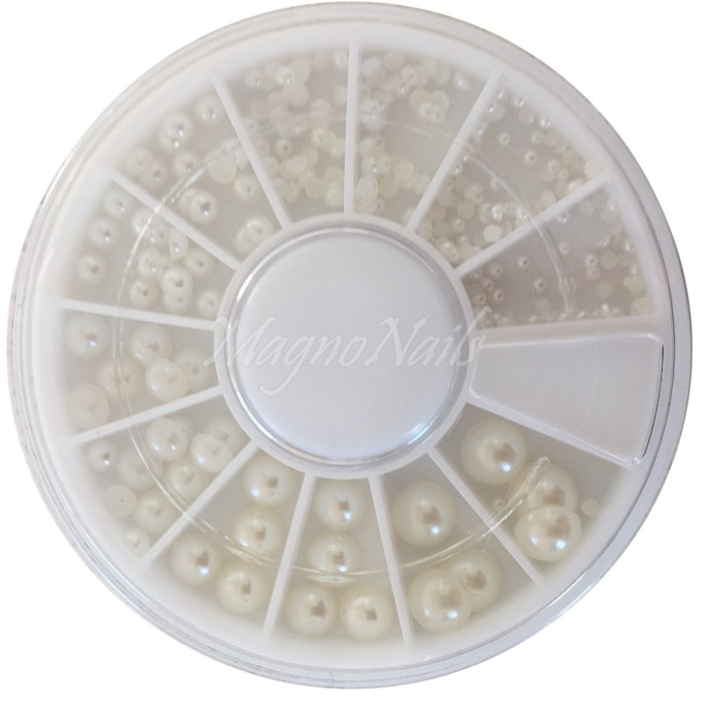 Einlegemotive - Halbperlen in einer Rondell Nail Art Nails Nagel Nögel Nailart Einleger