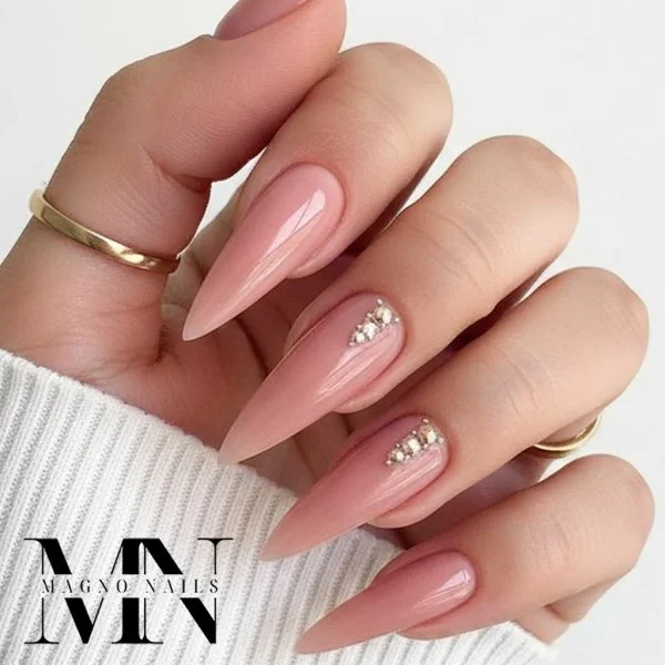 Stiletto Nägel - Rouge Rosa Nude Nägel ganz schlcht