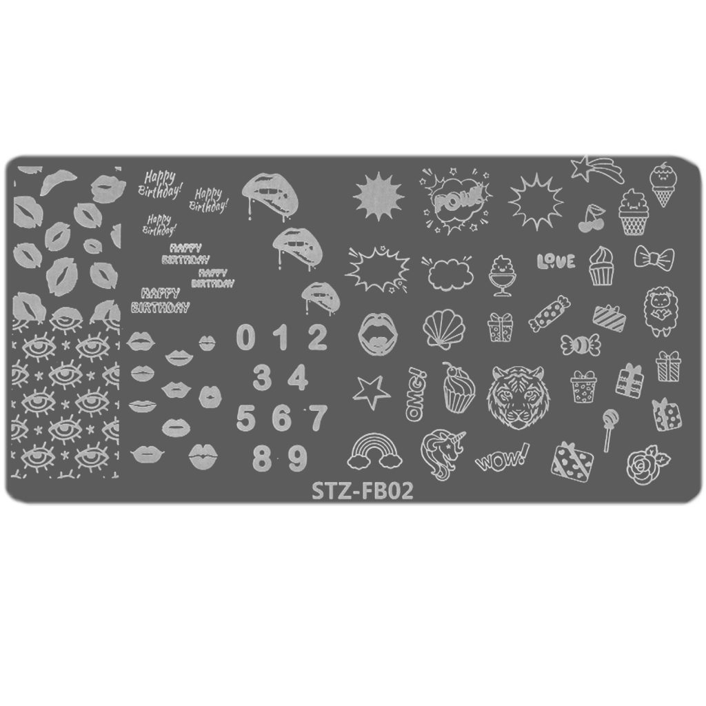 Nail Art Stamping Schablone - STZ-N02- STZ-N02