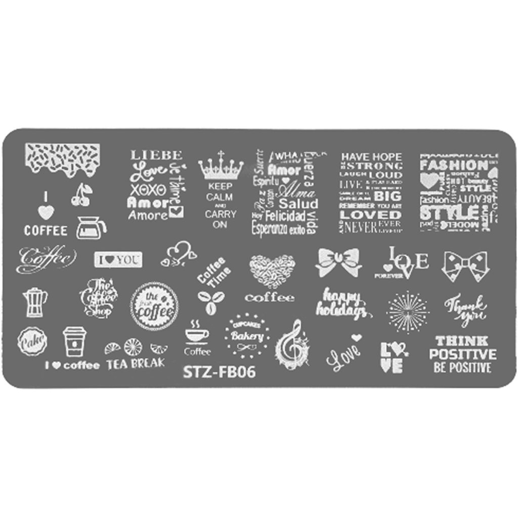Nail Art Stamping Schablone - STZ-N02- STZ-N02
