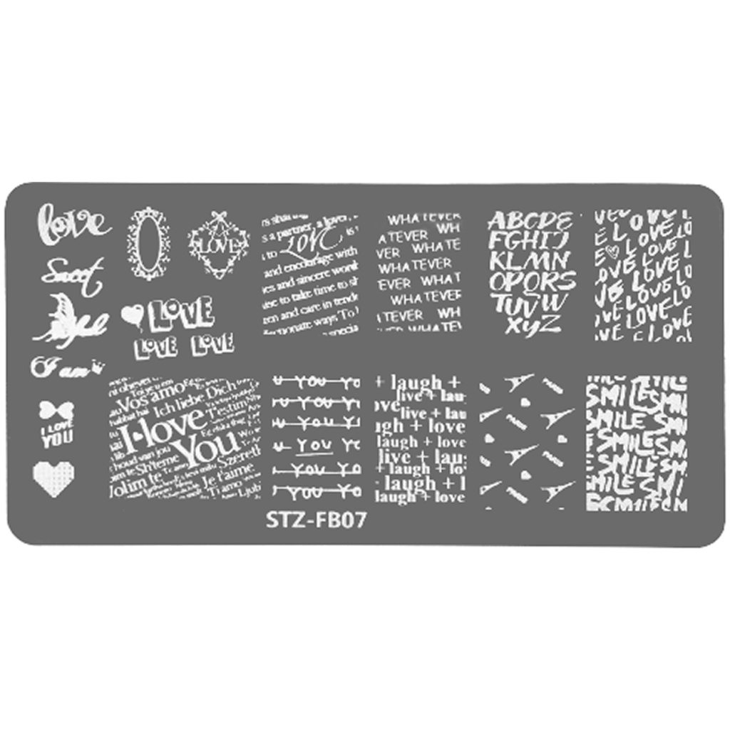 Nail Art Stamping Schablone - STZ-N02- STZ-N02