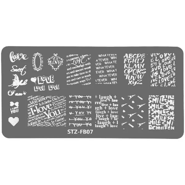 Nail Art Stamping Schablone - STZ-N02- STZ-N02