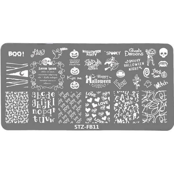 Nail Art Stamping Schablone - STZ-N02- STZ-N02