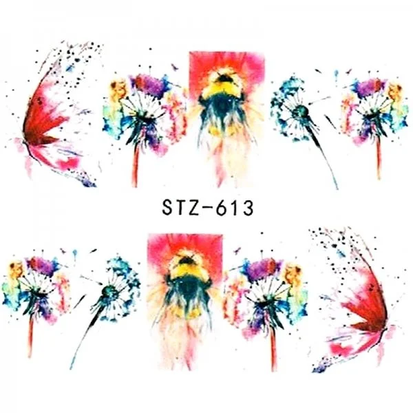 2D Nail Art One Stoke Sticker