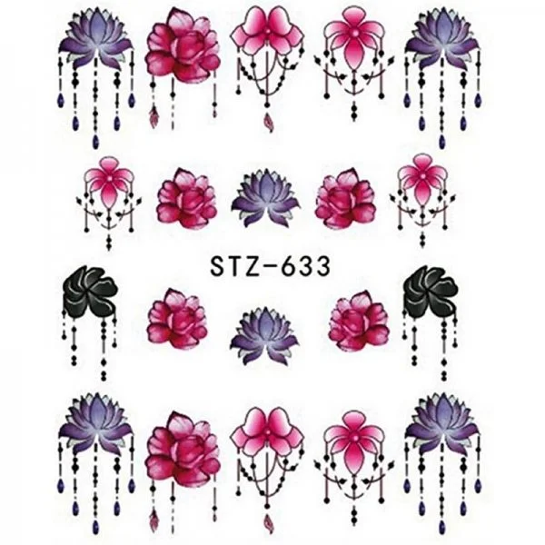 2D Nail Art Water Transfer Sticker