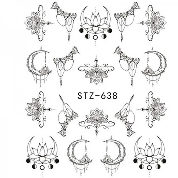 2D Nail Art One Stoke Sticker