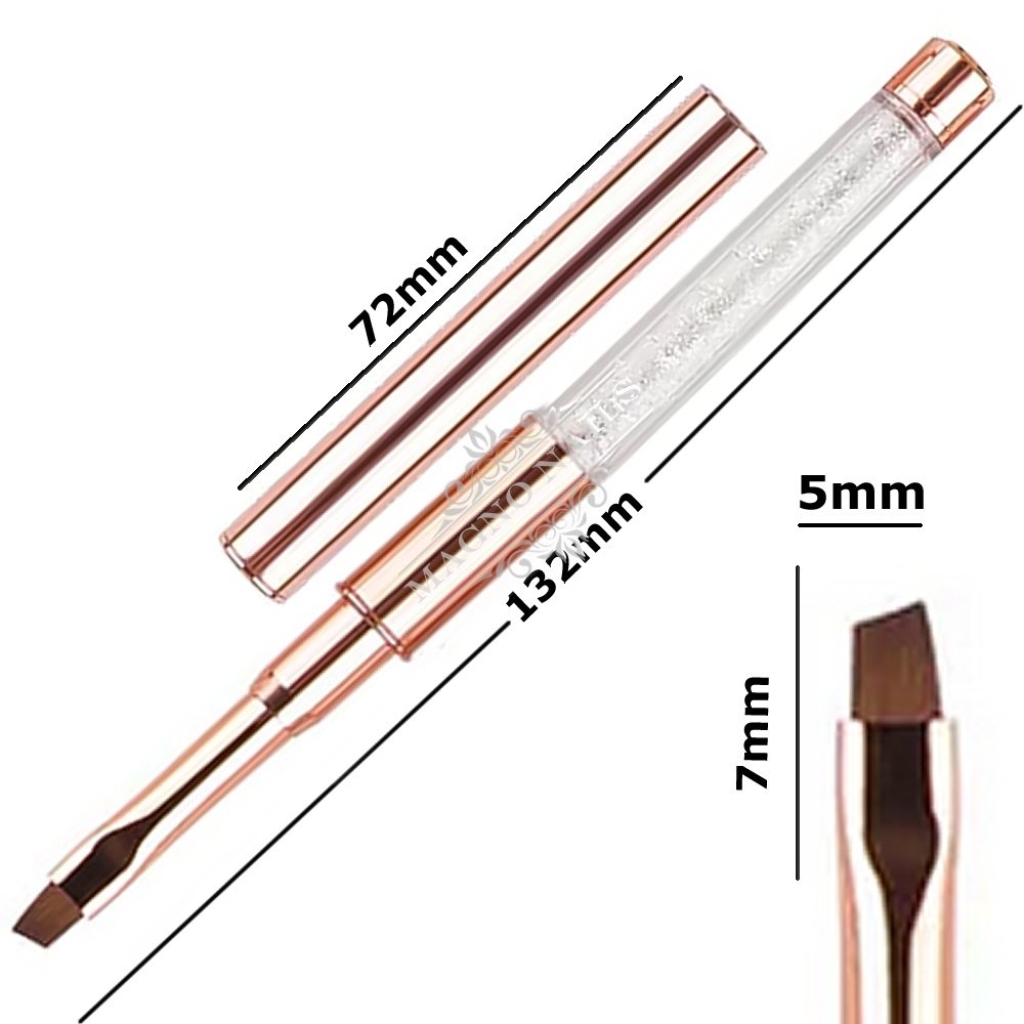 Designer Nail Art Pinsel schräg - Rosegold  Nageldesign Nägel Nail