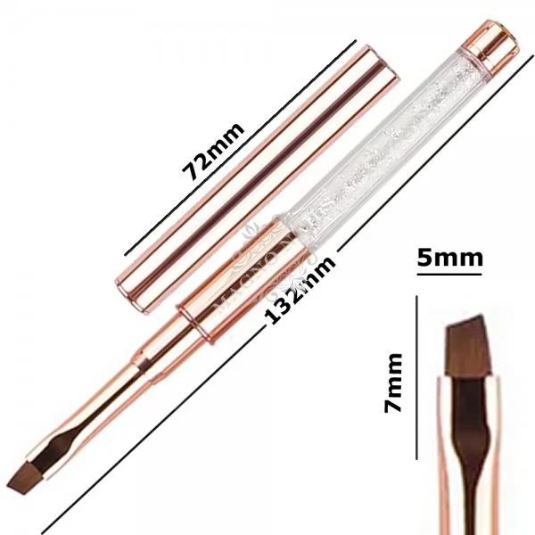 Designer Nail Art Pinsel schräg - Rosegold Nageldesign Nägel Nail