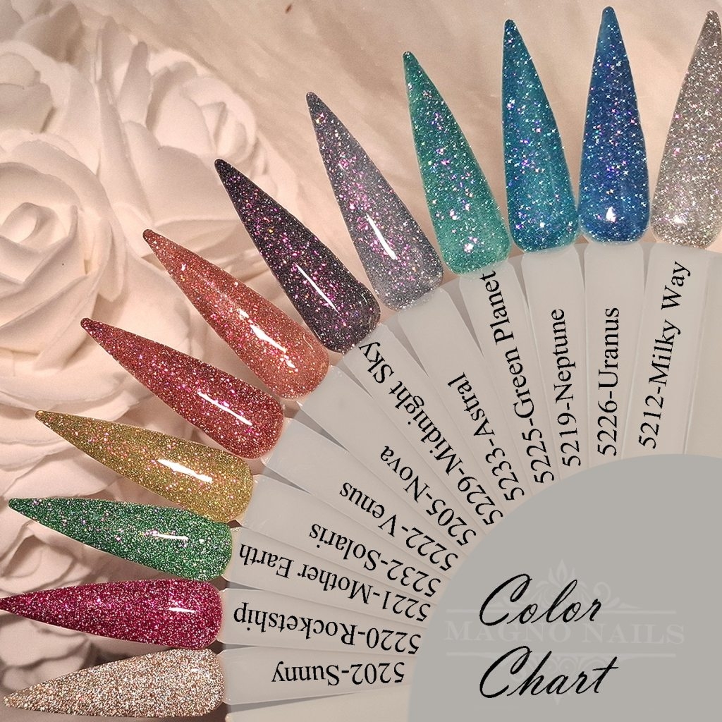 Farbpalette Disco Gele Reflektierend Glitter Glitzer Flash Effekt Nägel Nageldesign Nails Farbkarte Colorchart Nageltips Farbtips