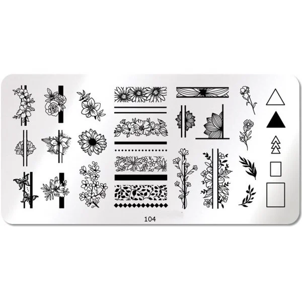 Nail Art Stamping Schablone - STZ-N02- STZ-N02