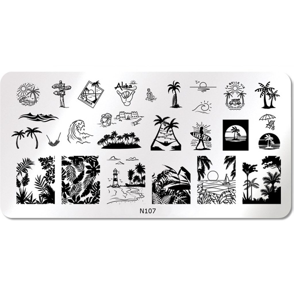 Nail Art Stamping Schablone - STZ-N02- STZ-N02