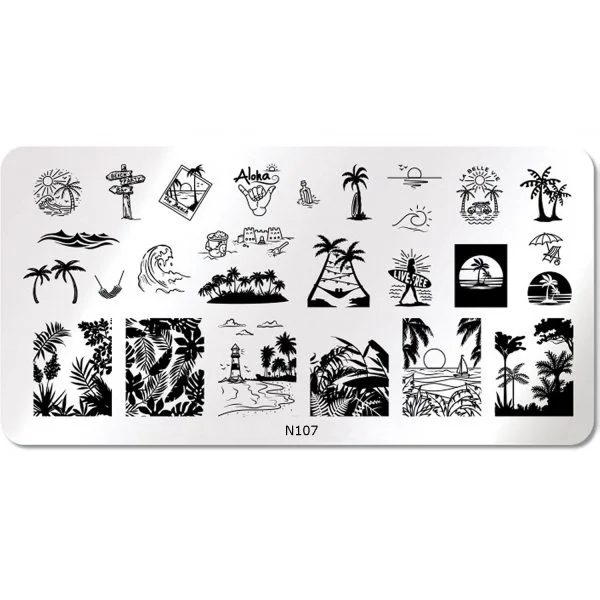 Nail Art Stamping Schablone - STZ-N02- STZ-N02