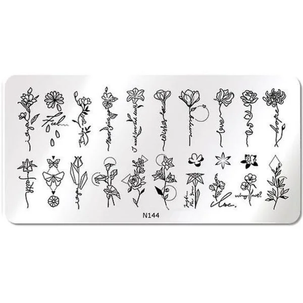 Nail Art Stamping Schablone - STZ-N02- STZ-N02